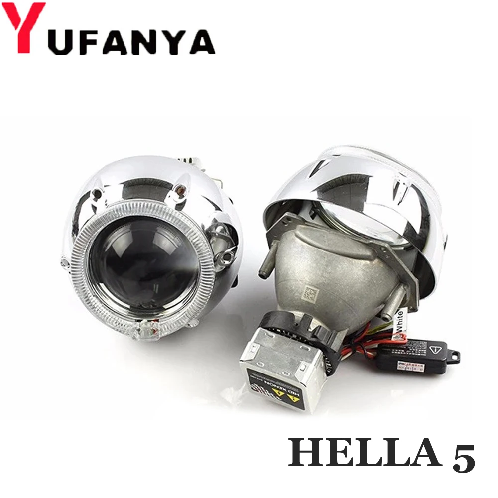 3 0 дюймов HELLA 5 Koito Q5 hid Биксеноновые линзы проектора белые глаза ангела кожухи
