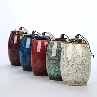 modern style ceramics tea caddies kung fu tea set accessories portable tea storage jar caddy teaware accessories home decor