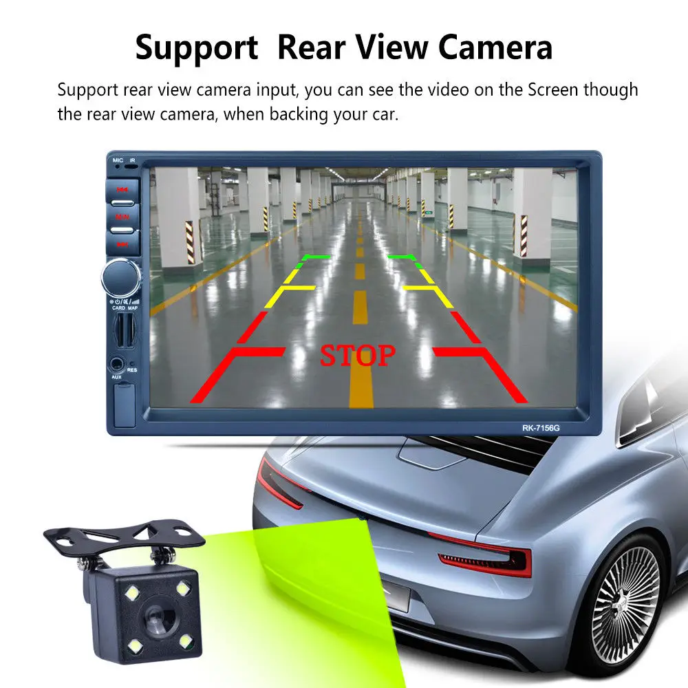Автомобильный сенсорный экран 7 &quot 2 Din стерео Bluetooth MP5 плеер gps AUX карта Северной