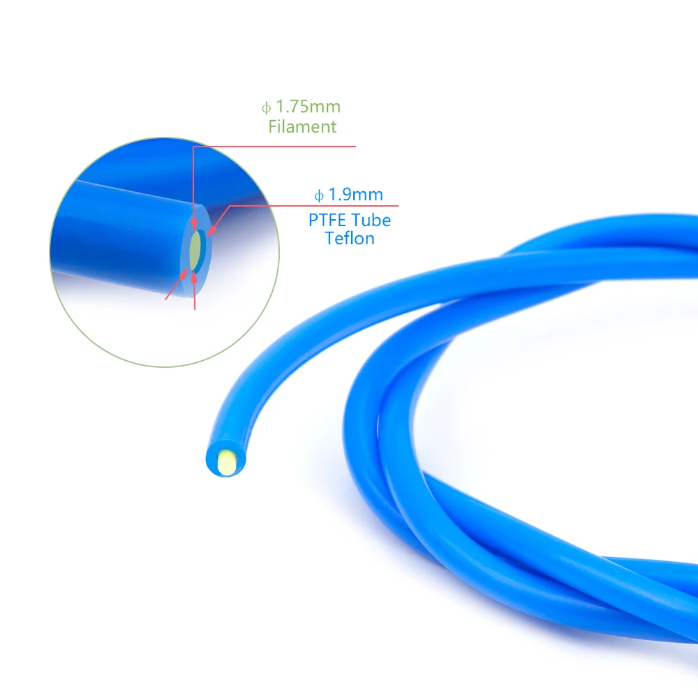 Трубка Резак нейлон ПВХ ПУ Резина силиконовая пластиковая трубка и 1 м PTFE трубка тефлонто tl-фидер ID 1,9 мм OD 4 мм клон Capricornus трубка