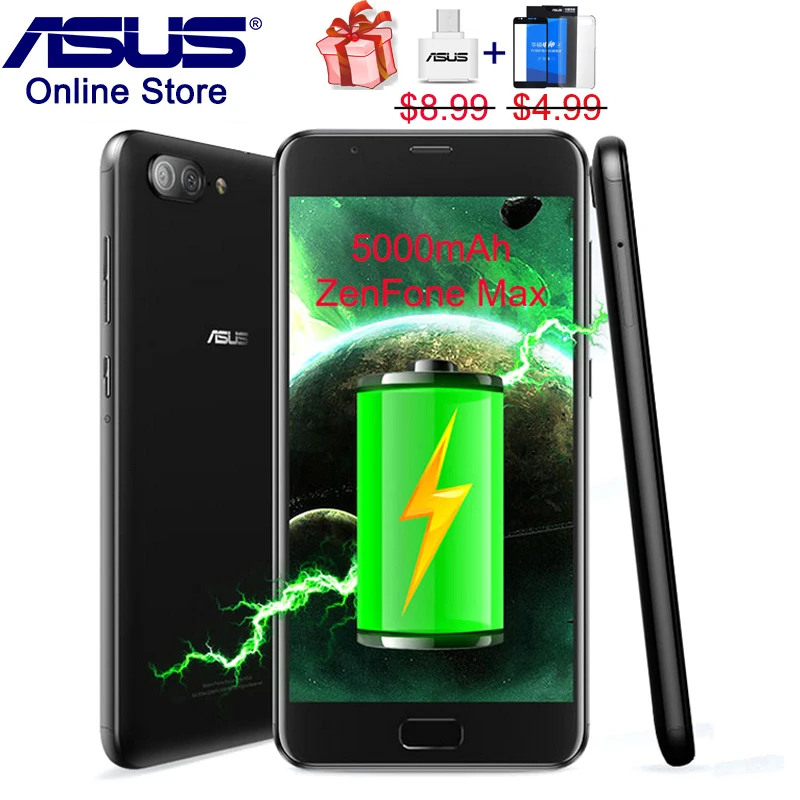 Оригинальный Смартфон ASUS ZenFone 4 Max Plus 5000 мАч Восьмиядерный 5 дюймов ZC550TL X015D 3 камеры