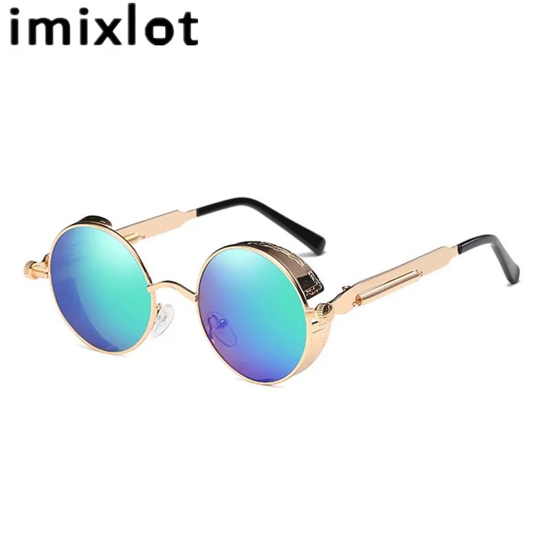 Imixlot Classic Retro Women Steampunk Sunglasses Brand Design Round Polarized Oculos de sol UV400 | Аксессуары для одежды
