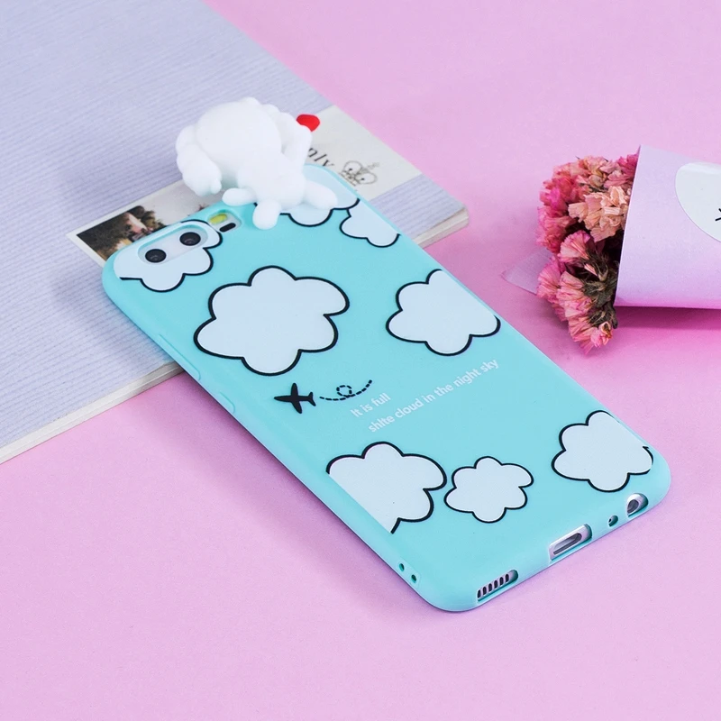 P10 sFor Coque Huawei Case 3D Cartoon Cat Panda Soft Silicon TPU Back Cover Etui For P 10 Huwawei Huawey |