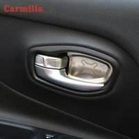 car interior door handle bowl pads cover molding trim stickers fit for jeep renegade 2014 2015 2016 2017 2018 2019 accessories
