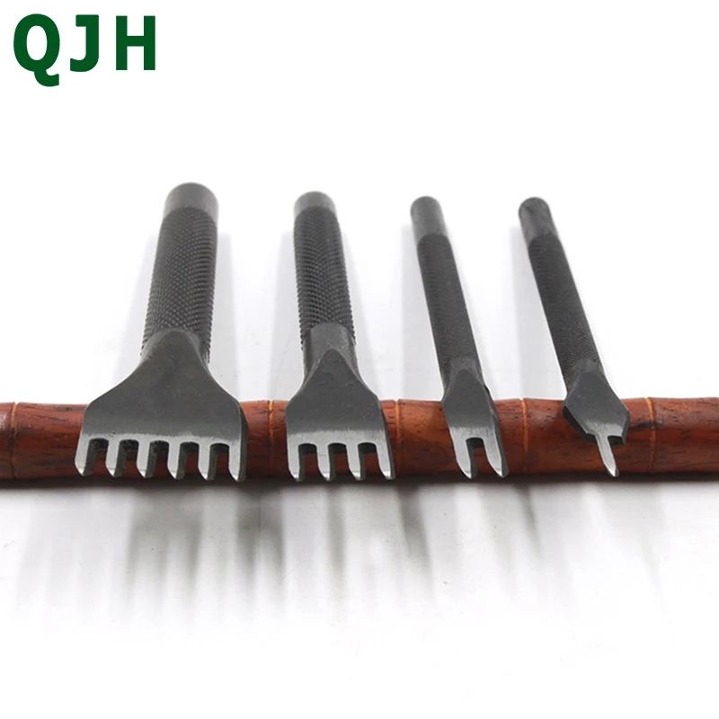 Инструменты для работы с кожей 4 мм Дыроколы инструмент пробивки швов 1 + 2 6 Зубцов