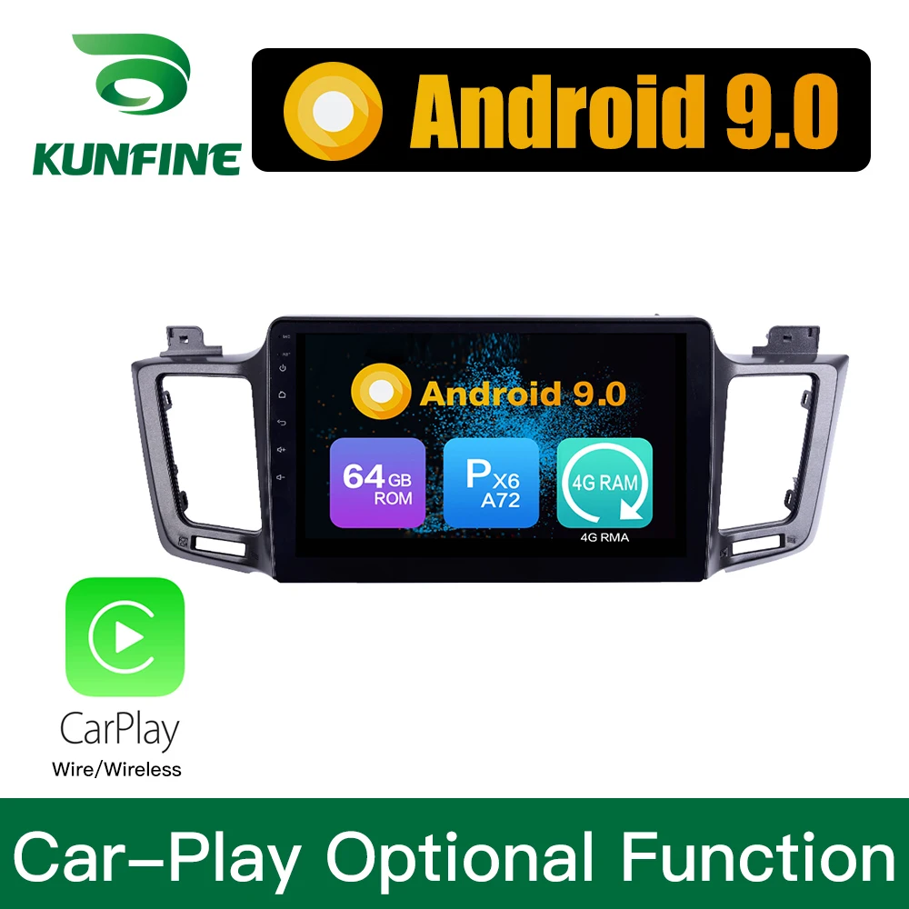 Android 9,0 Ram 4G Rom 64G PX6 Cortex A72 автомобильный DVD gps мультимедийный плеер стерео для Toyota RAV4 2013 радио головное устройство