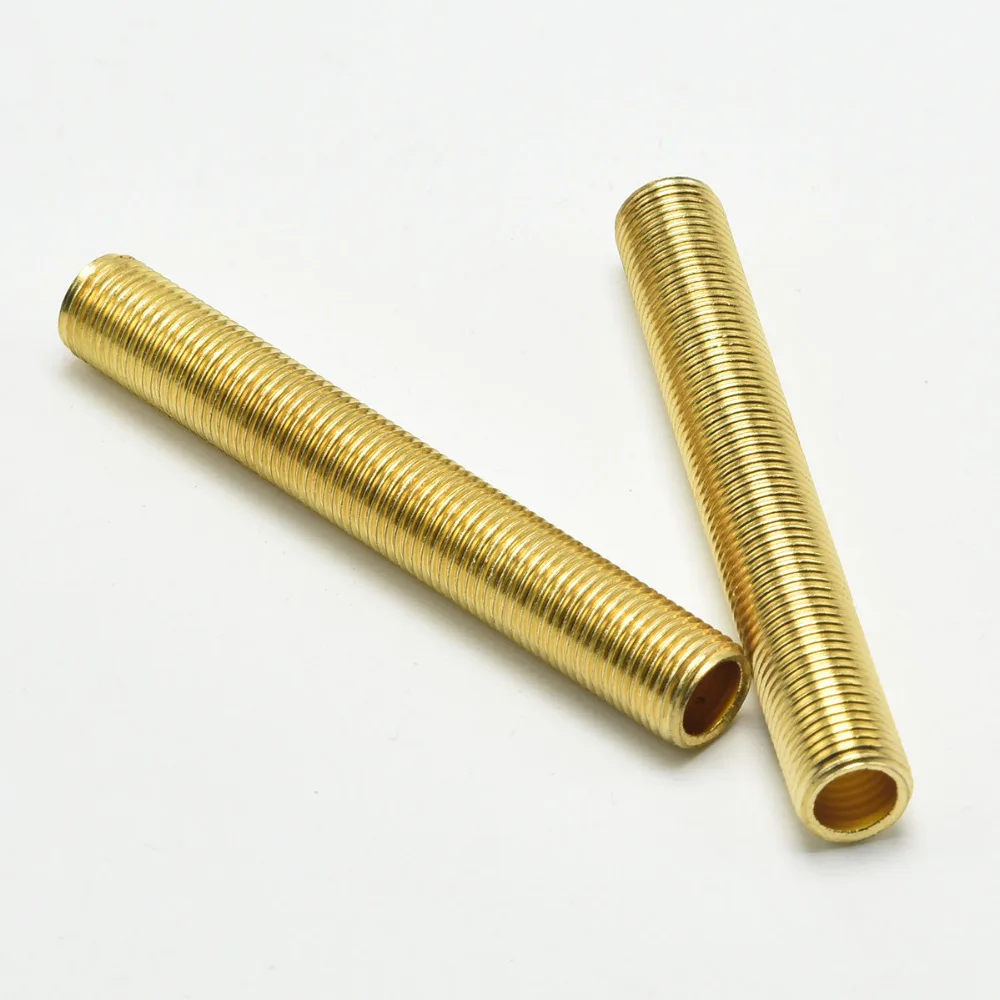 

M10 Lamp Tooth Tube Copper 30/50/70/90/100mm Length Lighting Screw Bolts M10 Male Thread Tooth Tubes Lighting Accessories 50PCS