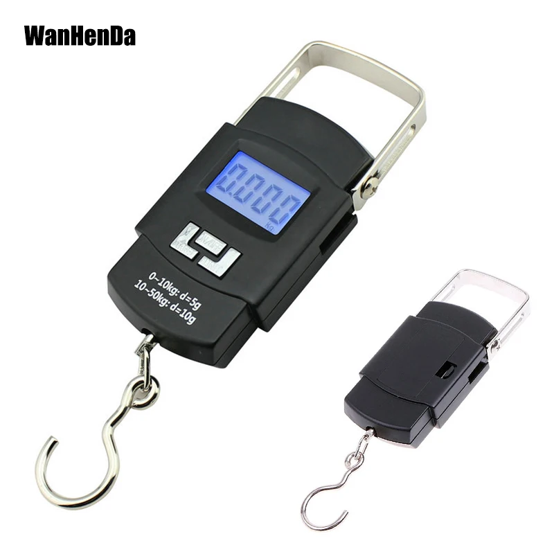 

hot sales Electronic Digital Handing Pocket Scale 50kg 10g Portable Luggage Fishing scales kitchen hook balance
