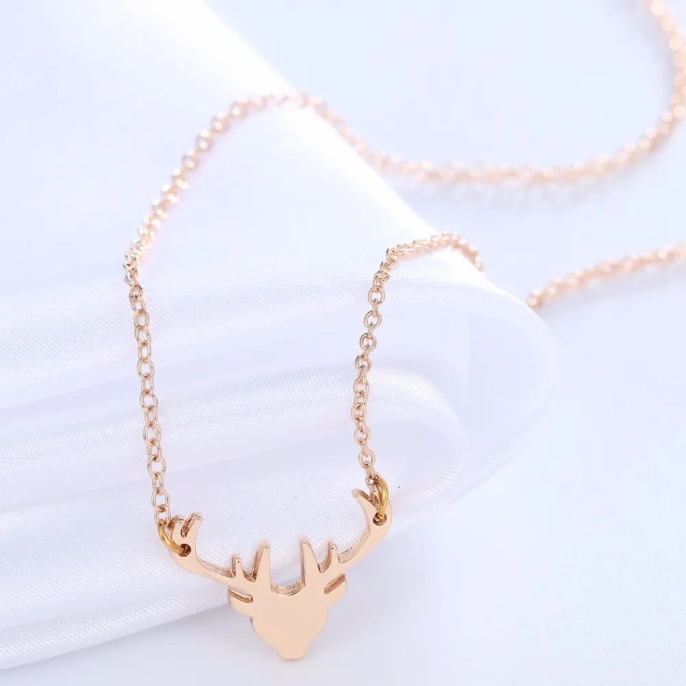 Chandler Brand Plated Antler Deer Head Necklaces &amp Pendant For Women Animal Infinity Statement Causal Accessories 10pcs | Украшения и