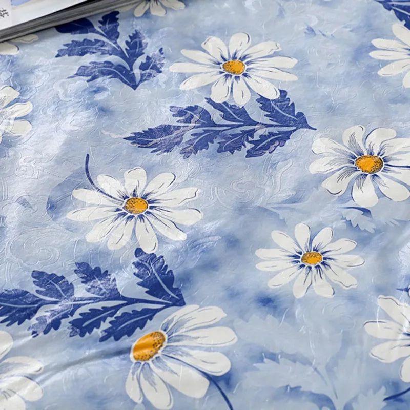 Круглая скатерть, ПВХ, водонепроницаемая скатерть, пасторальная, с цветочным принтом, скатерть, маслостойкая, домашняя скатерть, скатерть для обеденного стола