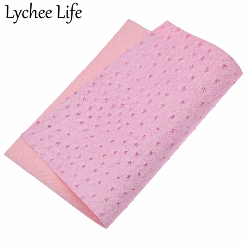 Lychee Life тисненая страусиная кожа ткань A4 ПВХ 29x21 см синтетическая ткань DIY Современная домашняя одежда Текстиль Швейные аксессуары - Цвет: 7