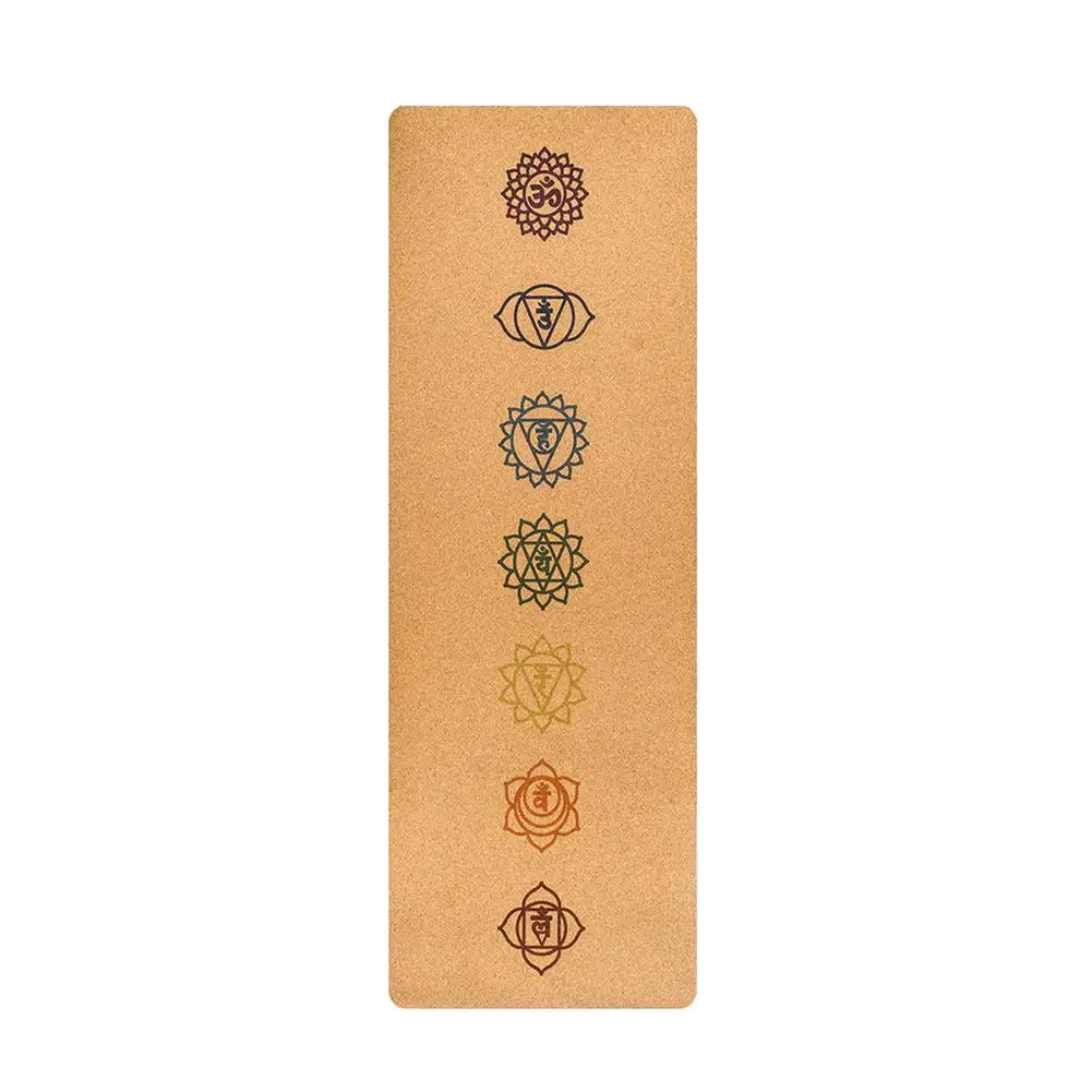 Нескользящий Коврик для йоги из ТПЭ и пробки коврики фитнеса экологически чистый