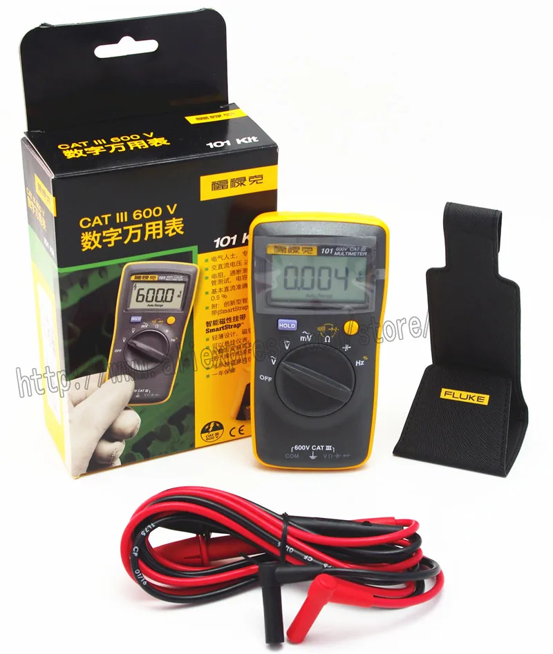 FLUKE 101 комплект Цифровой мультиметр размером с ладонь DMM F101 магнитным