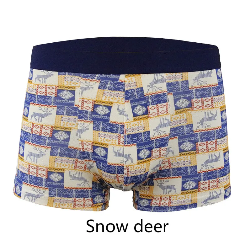 Трусы-боксеры DANJIU мужские с мультяшным принтом пикантное нижнее белье для