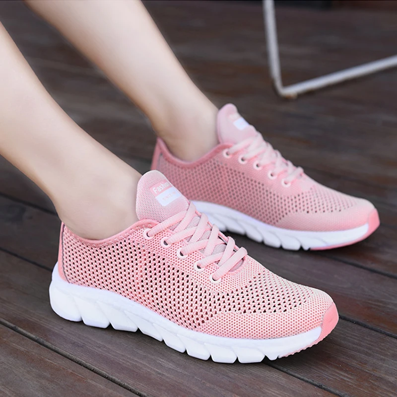 

New Women Sneaker Stretch Mesh Shoes Woman Couple Nets Breathable Zapatillas Mujer Casual Sneakers Shoes Female Sapato Feminino