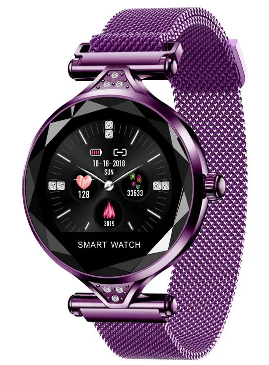 purple Новинка, Водонепроницаемый модный умный Браслет, Bluetooth, сердечный ритм, кровяное давление, цветной экран, спортивные женские наручные часы, подарок - Цвет: purple