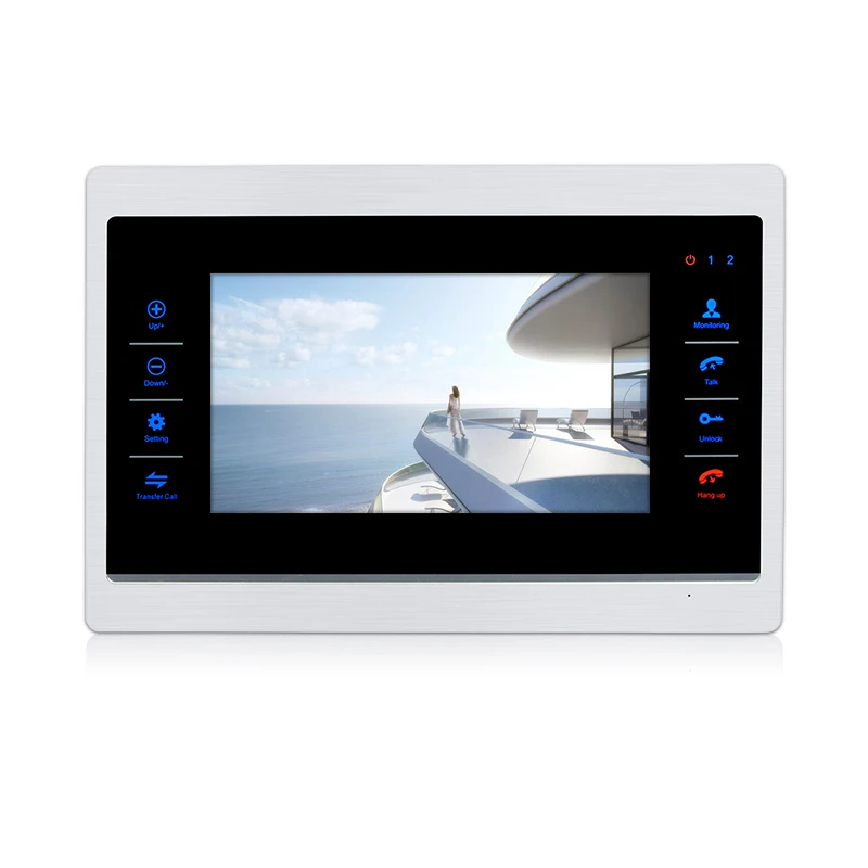 Free Shipping 720P AHD HD 7" LCD Record Monitor Touch Sensor Button Motion Detection Set Unlock Time for Video Intercom System |