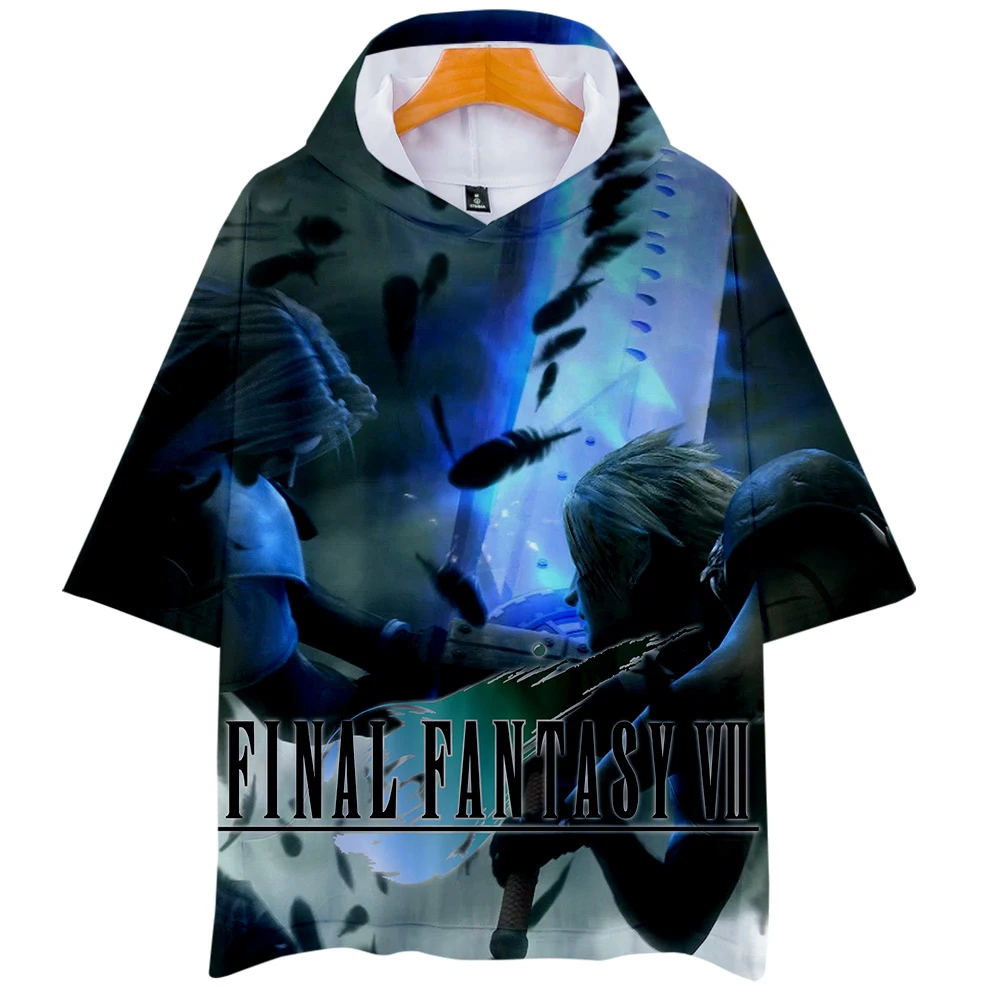 Final Fantasy VII Fans K-POP хип-хоп 3D толстовки футболки летние мягкие модные повседневные с