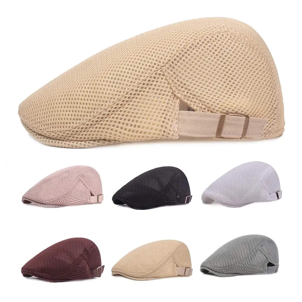 Сетчатый берет для мужчин и женщин шапка с козырьком улицы дышащий Шелковый от