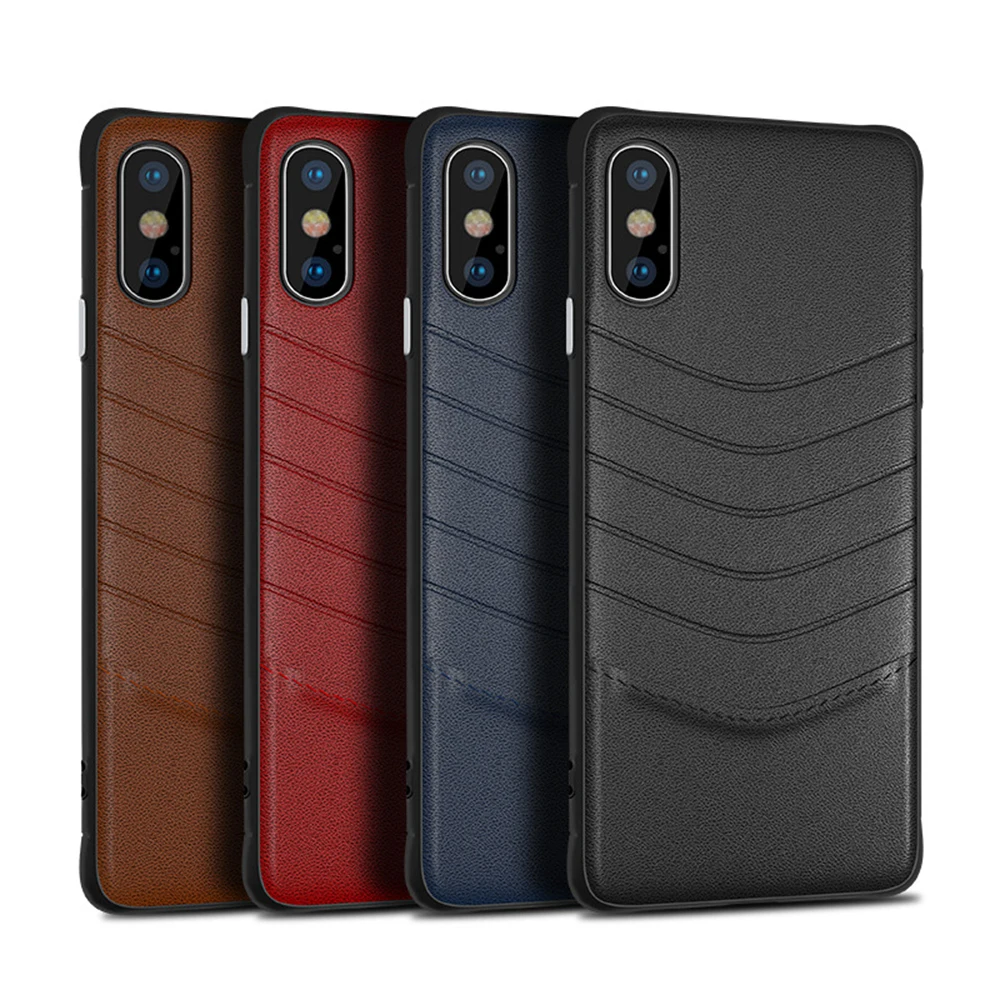 OTAO Кожаный противоударный чехол для iPhone 8 7 Plus 6 s бампер задняя крышка X XS MAX XR