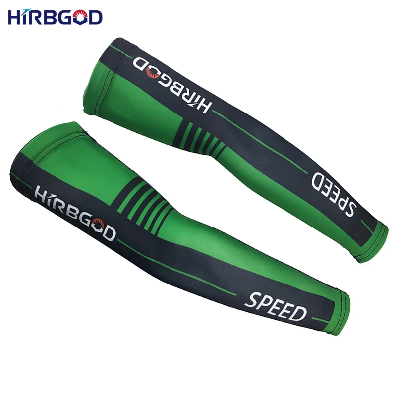 Велосипедные нарукавники HIRBGOD XT108 для мужчин и женщин зеленый чехол защита от УФ