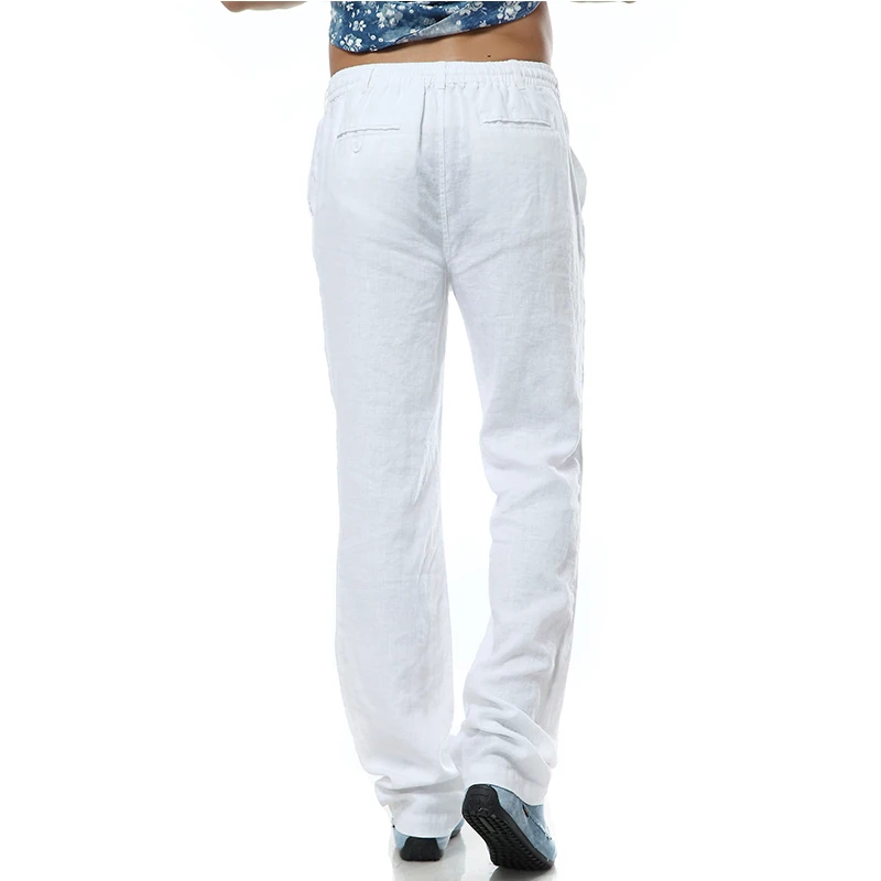 Мужские штаны Мужская одежда Pantalon homme повседневные брюки мужские льняные