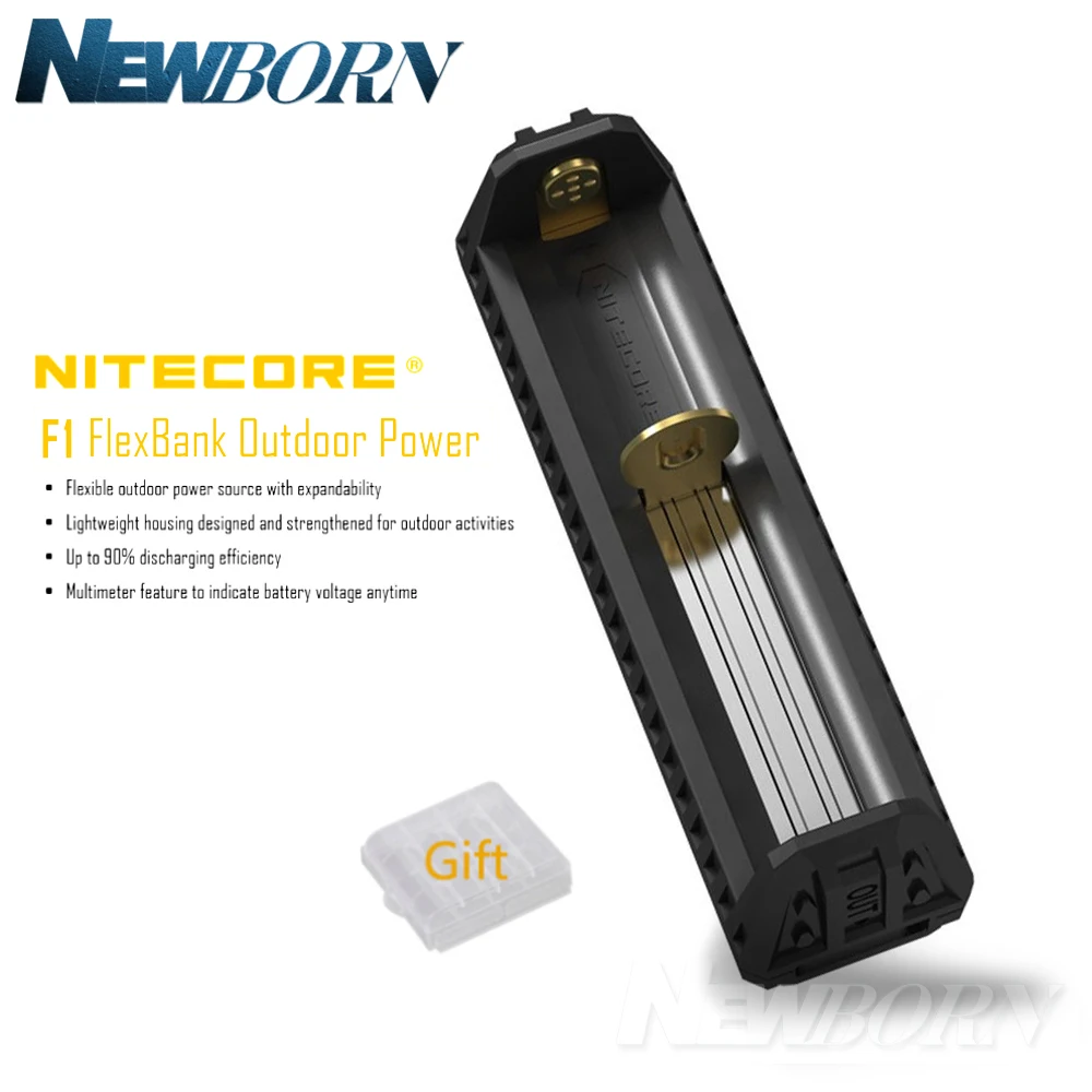 Зарядное устройство Nitecore F1 Micro USB 100% оригинал гибкий внешний аккумулятор для li ion