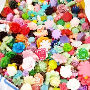 20 шт.лот разноцветные полимерные Цветочные украшения сделай сам, ювелирные изделия ручной работы, материал для свадебной вечеринки, украшения для торта, коробки, бусины