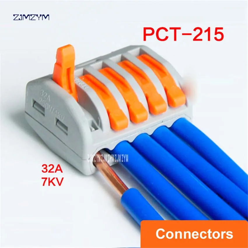 2 шт./лот PCT-215 Универсальный Компактный проводной разъем 5 pin проводниковый блок