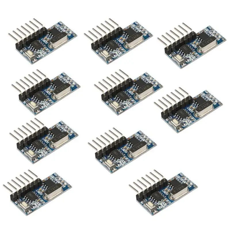 10pcs 433MHz RF Wireless Remote Comtrol Switch Receiver Learning Code 1527 Decoder Module 433 mhz 4 Channel output Diy | Электроника