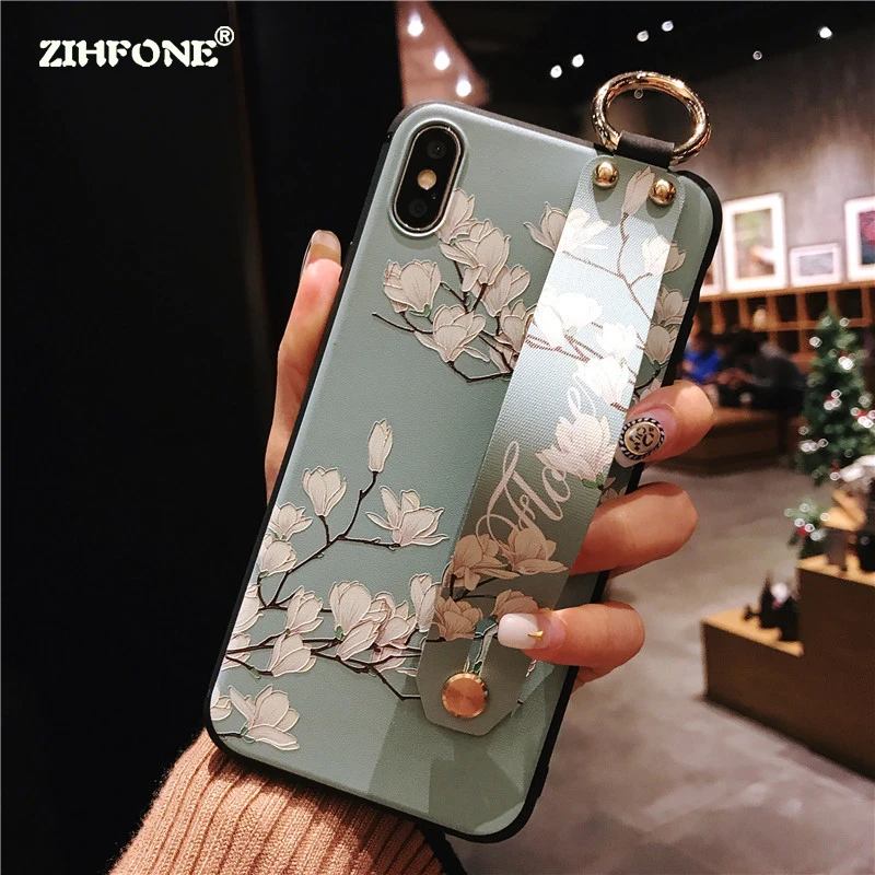 Модный чехол для телефона с цветами iphone XS Max XR X 8 7 6 S Plus 5S SE силиконовый мягкий