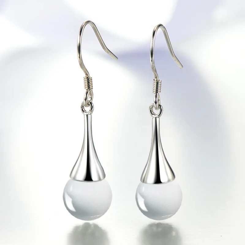 Новые Романтические серьги-подвески из искусственного камня для женщин крупные