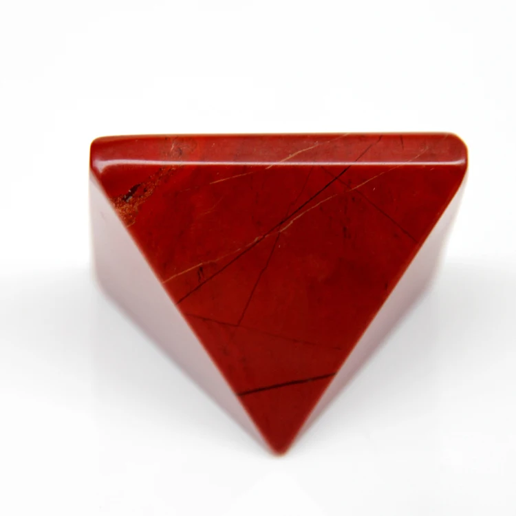 2015 красная яшма кристалл Кварцевый Камень гравированная 40 мм Пирамида резной