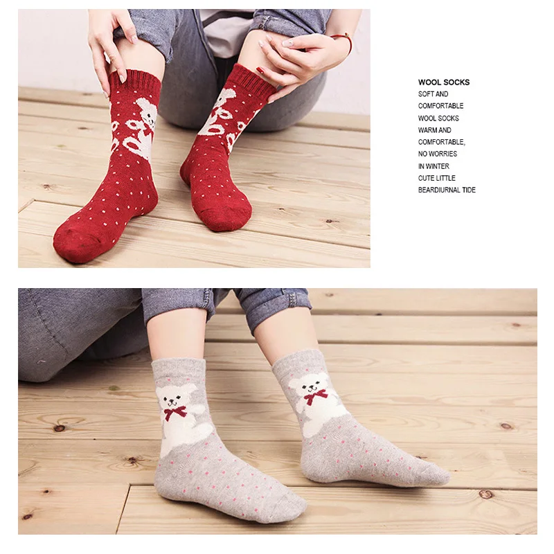 5 Pairs/Lot Socks Women Winter Wool Cashmere Comfortable Christmas Gift Ladies Girls | Женская одежда