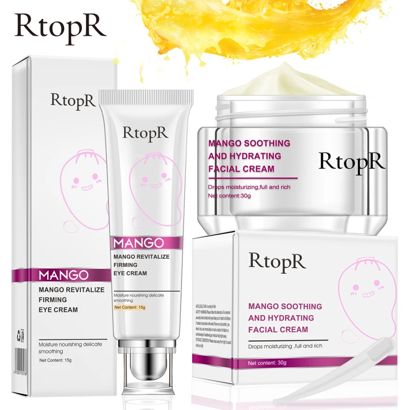 Mango Eye Cream+Face Cream Drying Dark Circles Face Care Set Skin Anti-Wrinkle Firm Whitening Moisturizing Improve | Красота и