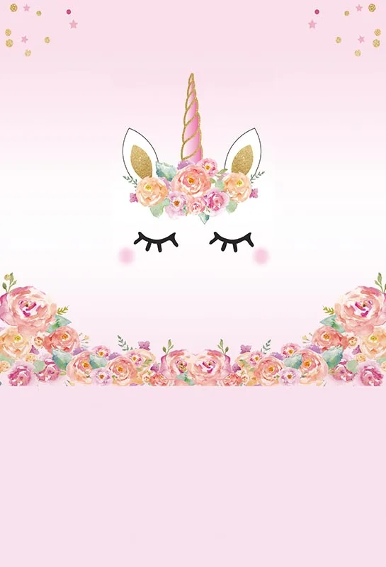 

Pink Unicorn Party Photo Background Backdrop Quality Vinyl
