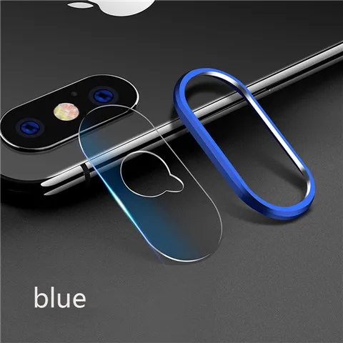 Для Apple iPhone Xs Max X XR Защитная пленка для объектива камеры из мягкого закаленного стекла для задней линзы защитное кольцо аксессуары для мобильных телефонов - Цвет: blue