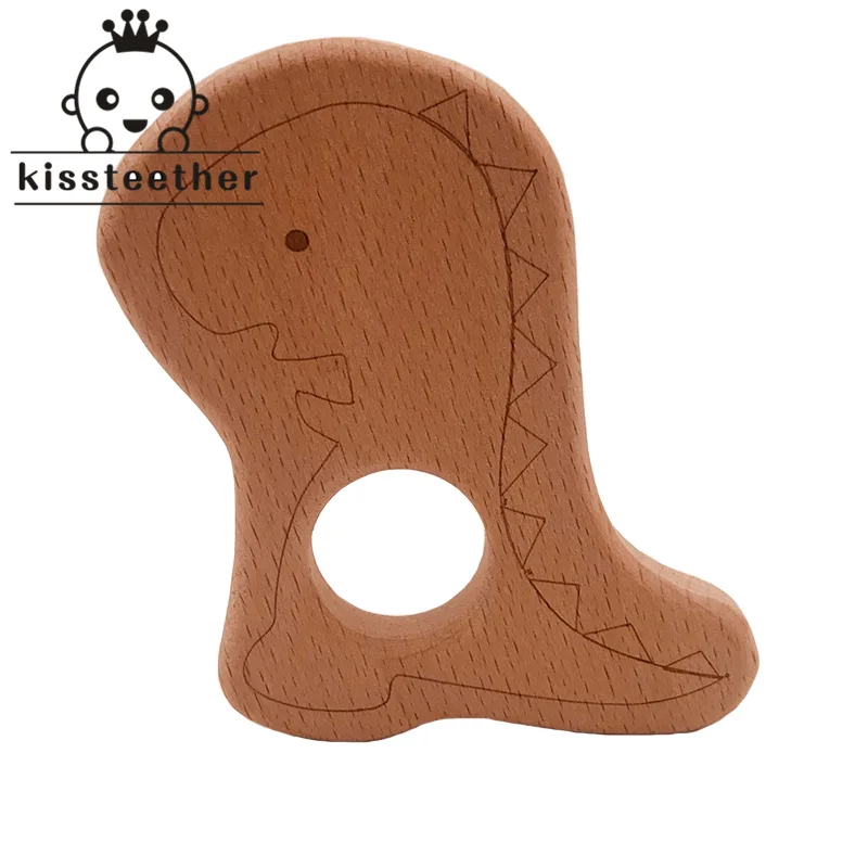 

Beech Duck-billed Dragon Wooden Teether Customizable Baby Teether Diy Teething Necklace BPA Free Food Grade Teether Pendants