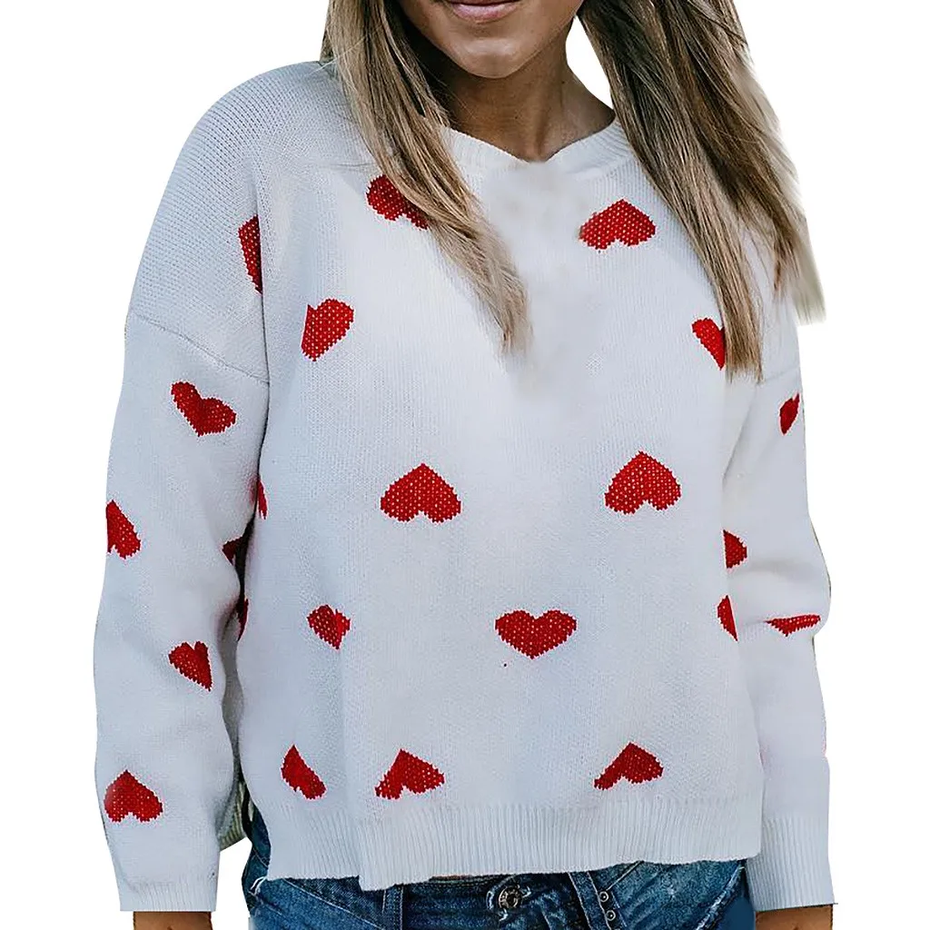Женский джемпер в форме сердца Зимний пуловер для женщин 716 #3 2019 | Женская одежда