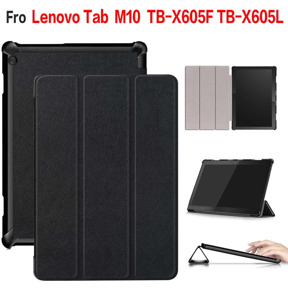 Tri-сложенном стоя чехол для lenovo M10 TB-X605 TB-X605F TB-X605L 10,1 планшет Fundas Капа магнитная застежка