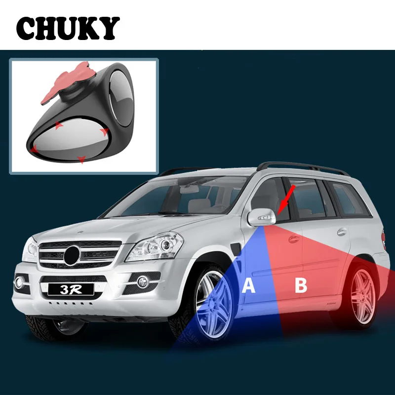 

Автомобильное зеркало заднего вида CHUKY с регулируемым углом обзора 360 градусов, дополнительное зеркало для слепых зон для Renault Megane 2 Captur ...