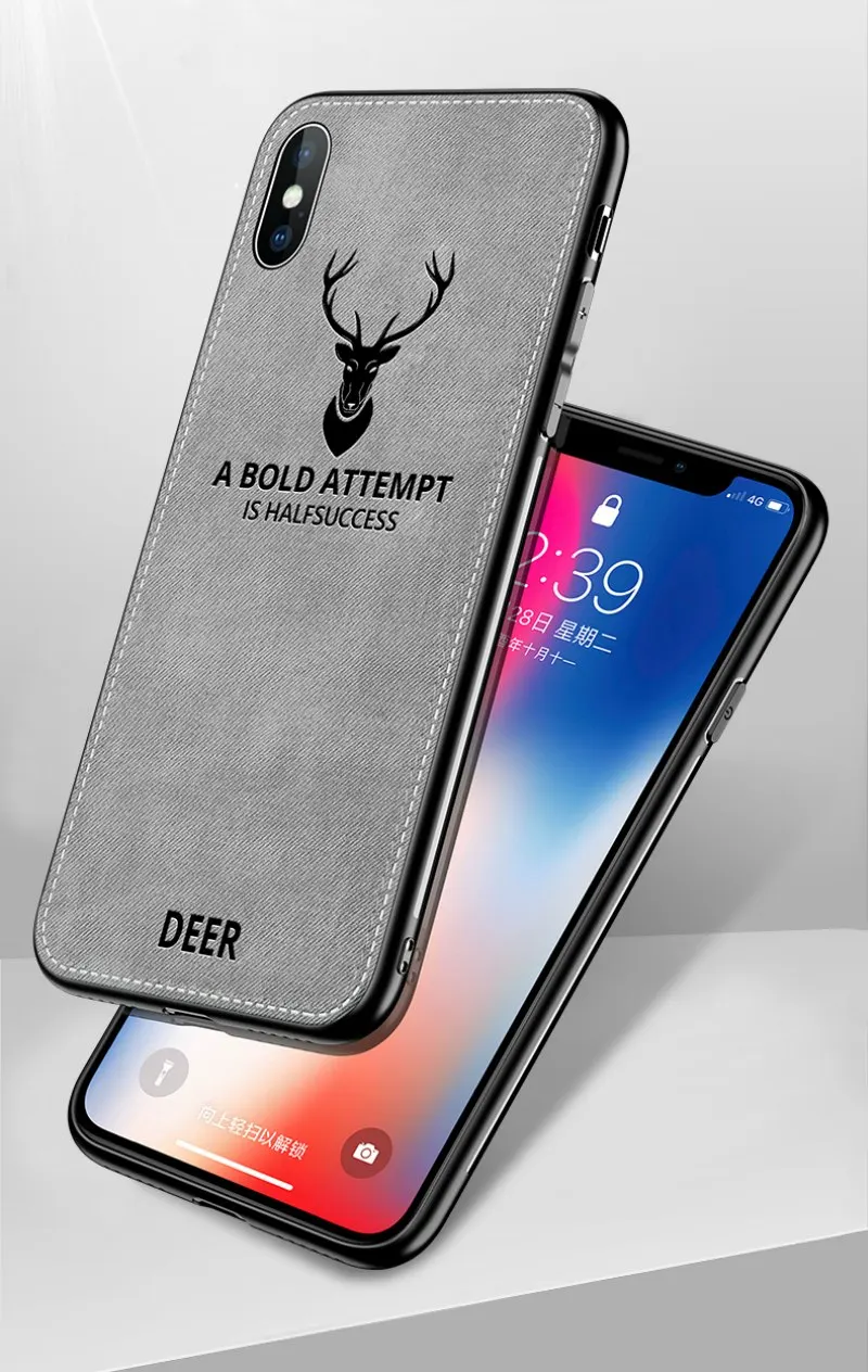 Роскошный тканевый фрабический кожаный чехол для телефона для iPhone X 10 XS 7 8 6 6S Plus силиконовый мягкий задний Чехол s для iPhone XR XS Max Capas