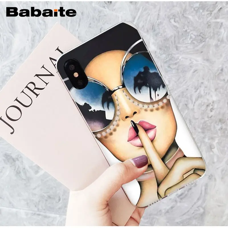 Babaite vogue girl boss Мягкий силиконовый прозрачный чехол для телефона Apple iPhone 8 7 6 6S Plus X XS MAX 5 5S SE XR Чехол для мобильного телефона