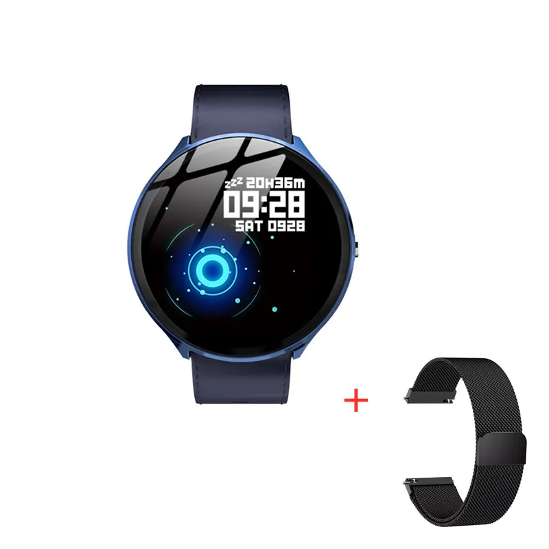 blue add steel 1 Смарт-часы V12, измеритель артериального давления, кислородный трекер, умные часы, пульсометр, спортивный умный фитнес-браслет PK KW18 DZ09 A1 Q8 V11 - Цвет: blue add steel 1