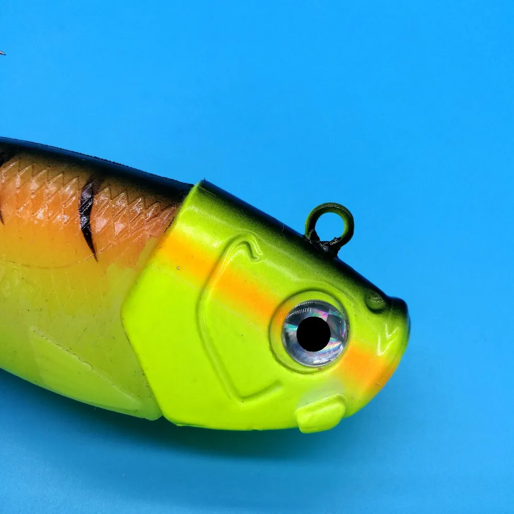 Hoofish 1 шт./лот привести голову мягкая рыба 300 г/18 см 2 цвета один крюк Т хвост приманки рыболовные снасти