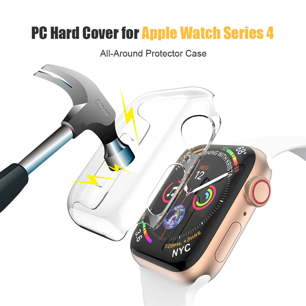 Ультратонкий Прозрачный чехол для Apple Watch Series 4 5 6 40 мм 44 пластиковый Watch|Ремешки