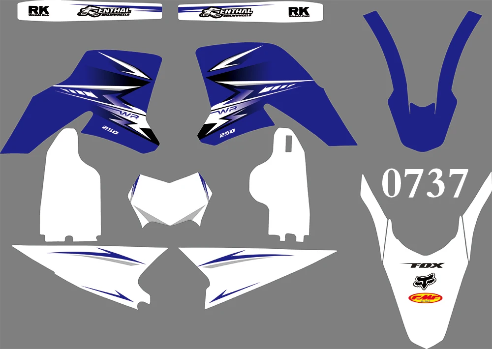 3 вида стилей команда графика фоны наклейки для YAMAHA WR250R 2008 2009 2010 2011 2012 2013