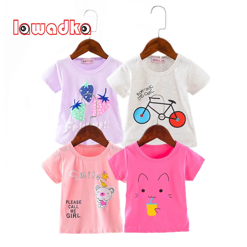 

Lawadka Cotton Girls Summer Tops Cartoon Fashion Baby Girl Shirts Toddler Baby t shirt Sport Casual Baby Tees 1st Birthday Boy