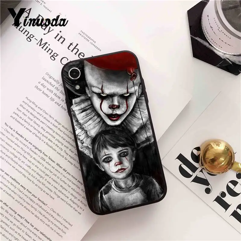 Yinuoda это Pennywise клоун ужас мягкий резиновый черный чехол для телефона для iPhone 5 5Sx 6 7 7plus 8 8Plus X XS MAX XR 10 Чехол