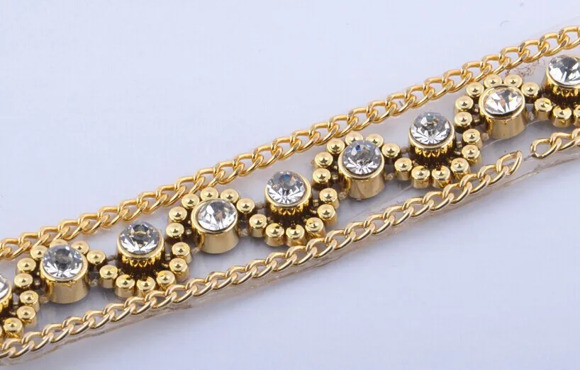 4yd Золотые кристаллы стразы Венецианская Скрапбукинг отделка в стиле стимпанк